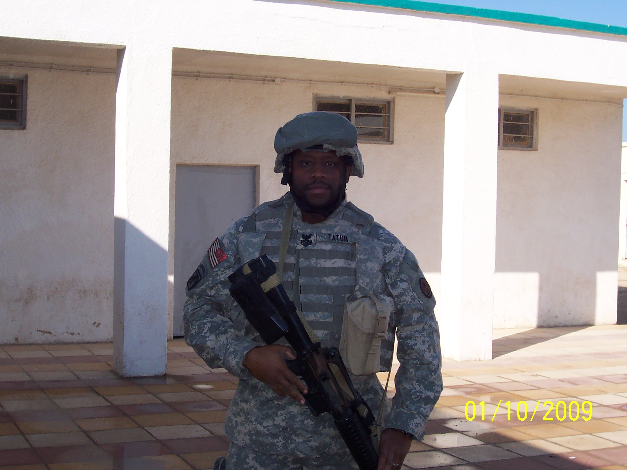Alvin Tatum and his M16 gun