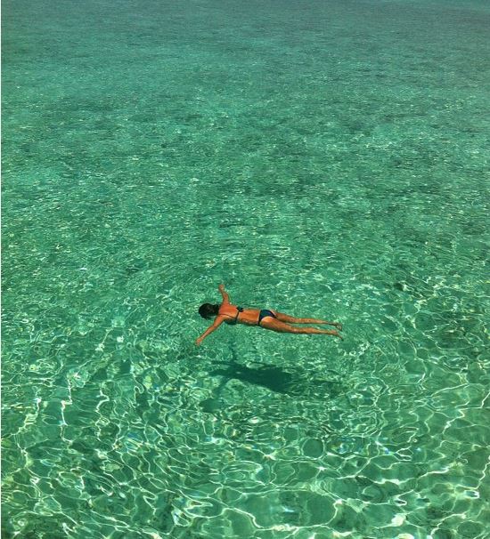 Ana Silva O'Reilly on the job in the Maldives