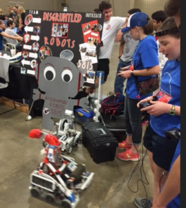 Kids compete in their homemade robot contest