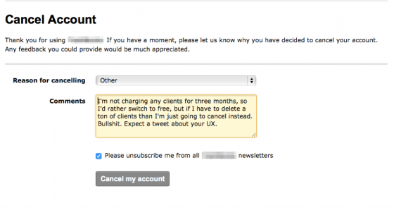 UX example for A/B testing piece